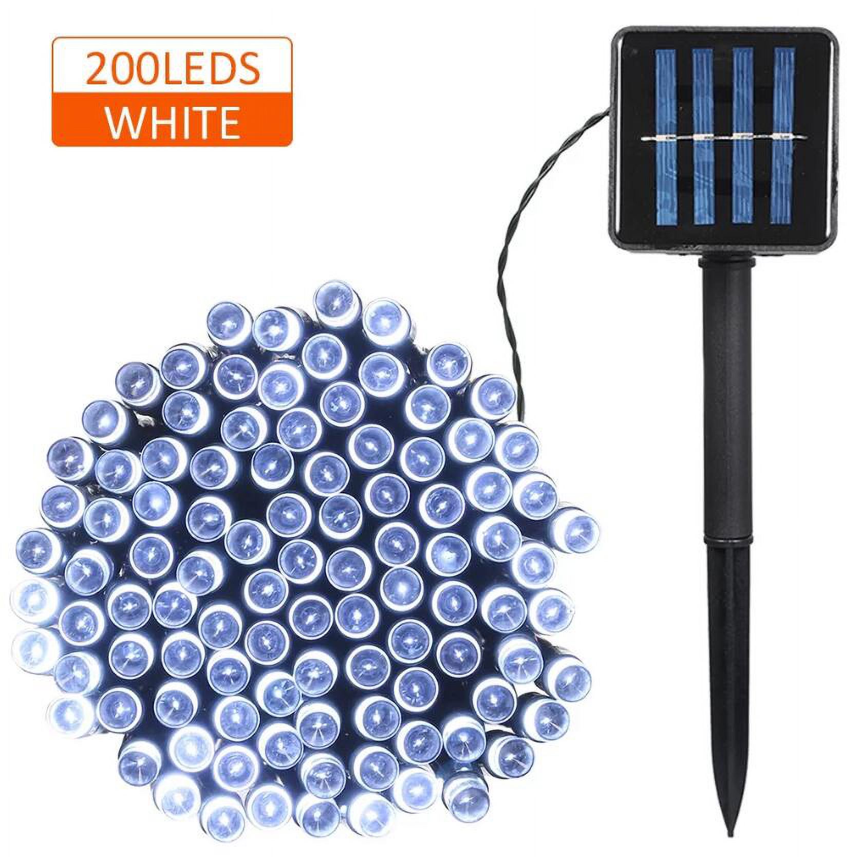 Mixfeer Solar Powered String Lights 200 LEDs 2 Lighting Modes IP65 Water-Resistant for Holiday Party Garden White - image 1 of 7