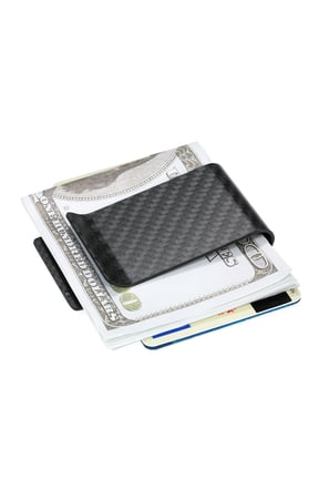 Black Carbon Fiber Wallet Money Clip Credit Business Clip Holder for Men