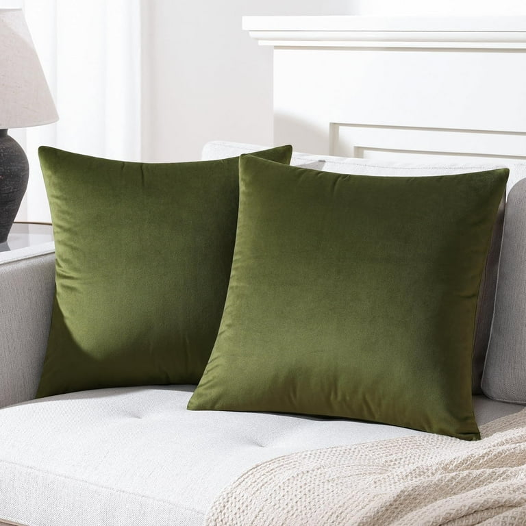 Moss green outlet bed throw