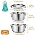 thumbnail image 1 of Mixing Bowl Set Mixing Bowls Set Colander Set Strainer Bowl Set Kitchen Prep Bowls Set Food Prep Bowls Mixing Bowl Colander Combo Multifunctional Kitchen Bowls Set with Drainage Shding Function, 1 of 9