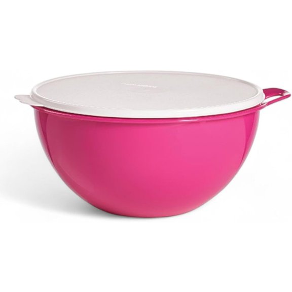 Mixing Bowl for Kitchen Use, Plastic, Hot Pink with White Seal, 32 Cups 7.8L Capacity