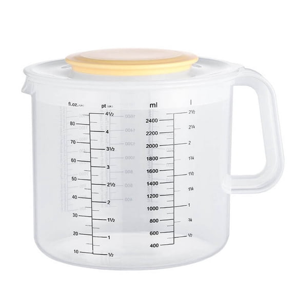 Mixing Bowl with Lid & Scale - 2.5 Liter Baking Measuring Cup