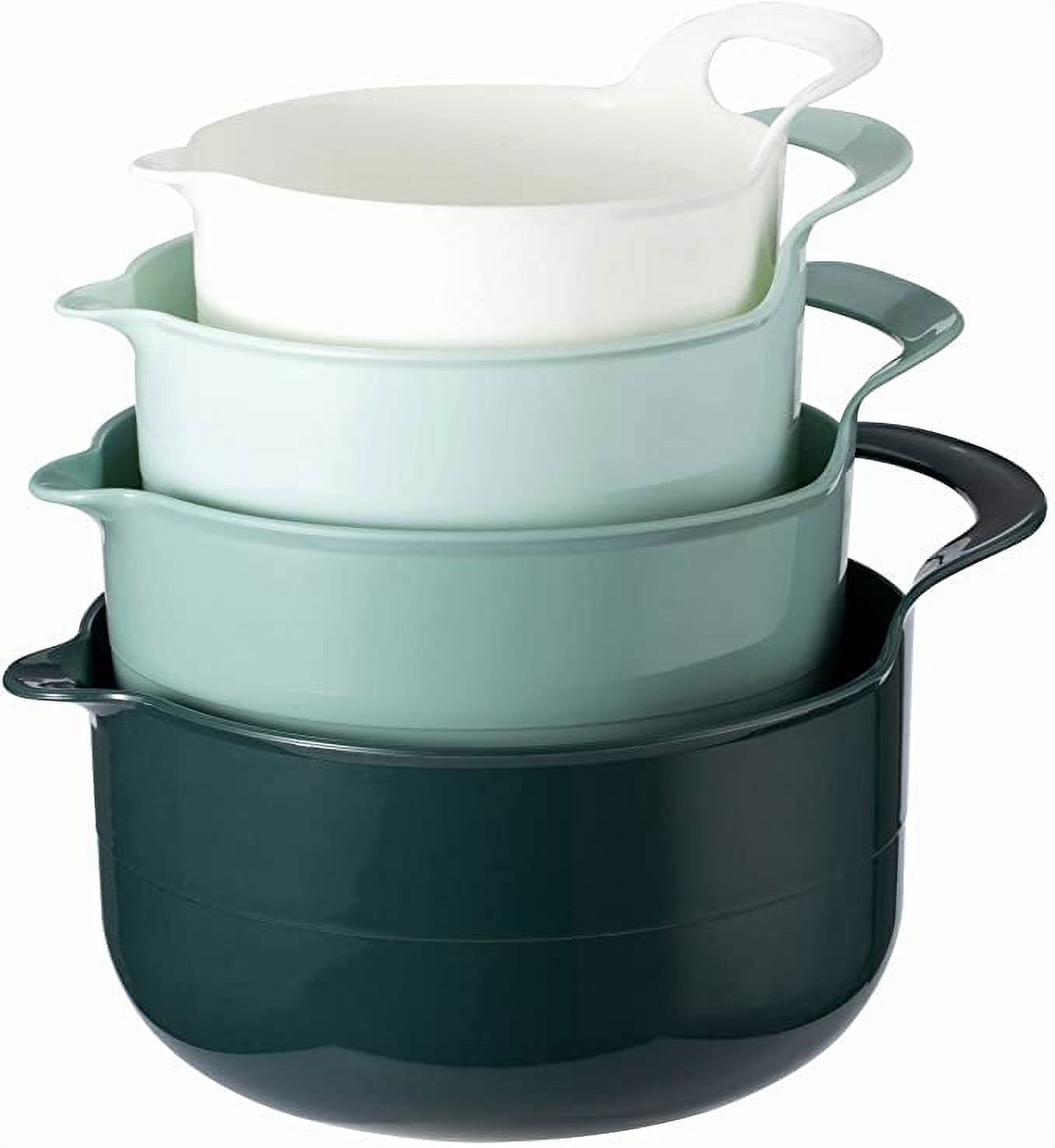 Mixing Bowls 4 Piece Nesting Plastic Mixing Bowl Set Pour Spouts and
