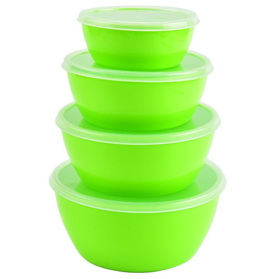 Mixing Bowls with Lids Set,Bexikou Plastic Mixing Bowls with Airtight Lids, Nesting Mixing Bowl Set for Cooking, Baking, Food Prep & Food Storage, 4 Piece Set