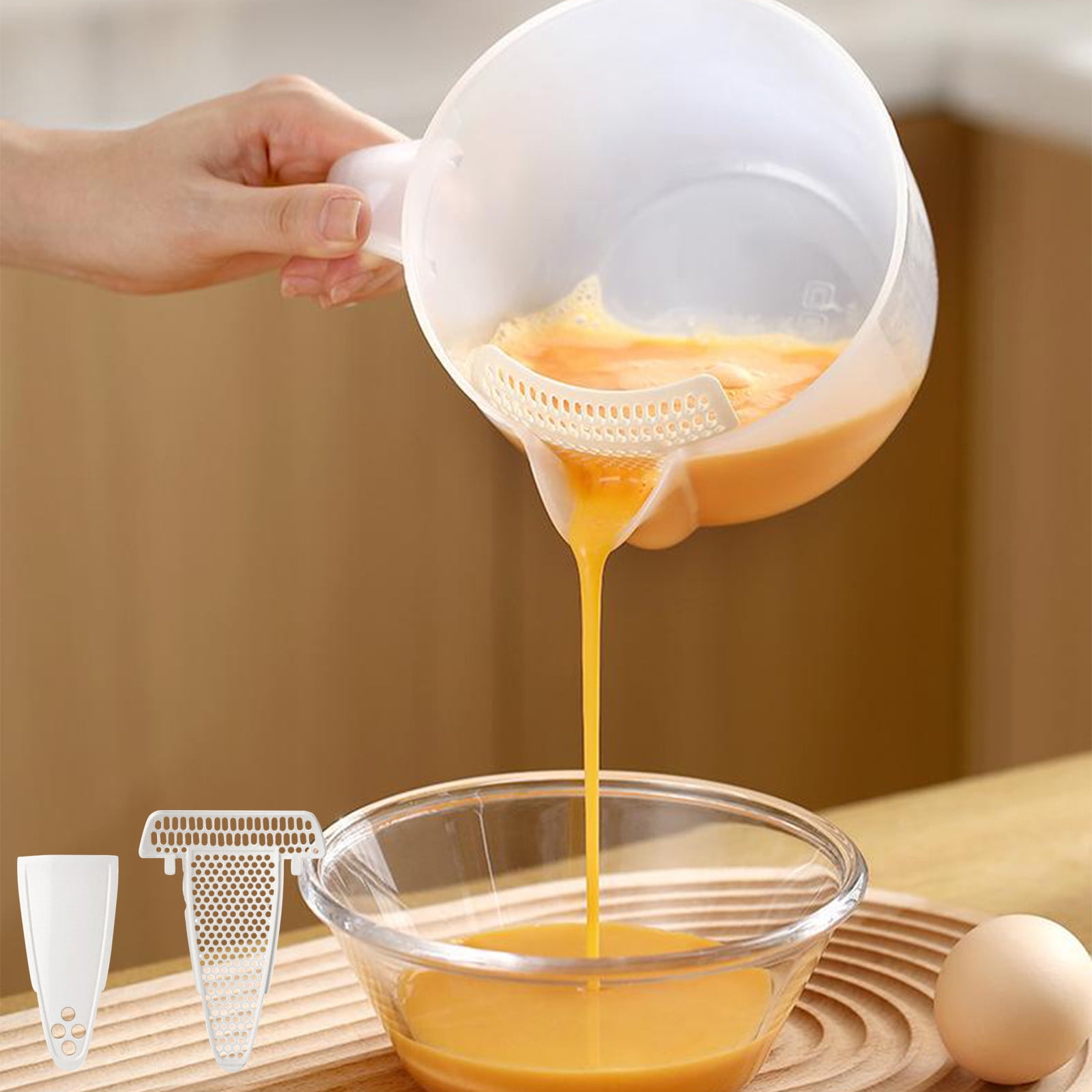 Mixing Bowls with Pour Spout & Handle, Egg Beating Bowl with Pour Spout