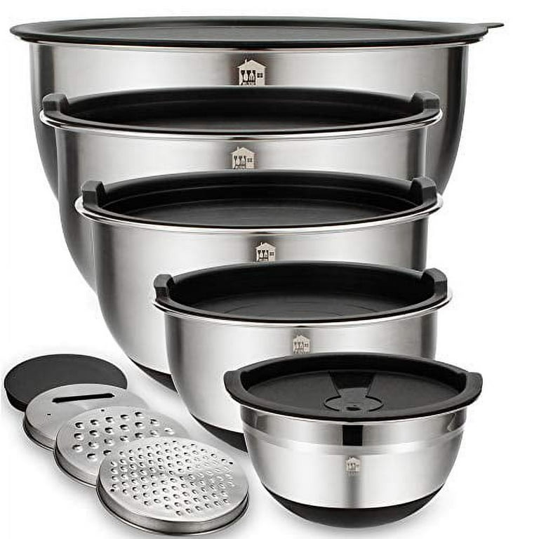 Cuisinart Set of 3 Stainless Steel Mixing Bowls with Lids