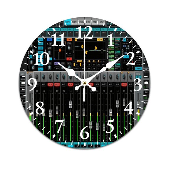 Mixing Console Wall Clock Modern Design Clocks Wall Hanging Home Office ...