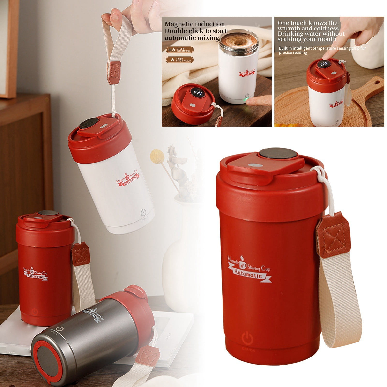 Mixing Cup Smart Digital Display Coffee Cup 316 Portable Mixing Cup