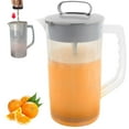 thumbnail image 1 of Mixing Pitcher for Drinks Formula Pitcher 2 Quart/ 64Oz Plastic Water Pitcher with Lid and Adjustable Clear Mixer Plunger for Juice Milk Beverage Container (Gray), 1 of 9