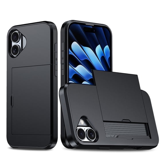 Mixing Protective Cover with Invisible Card Slot Slides Mechanism Ergonomic Plastic Designs Fashionable Cover for Phone
