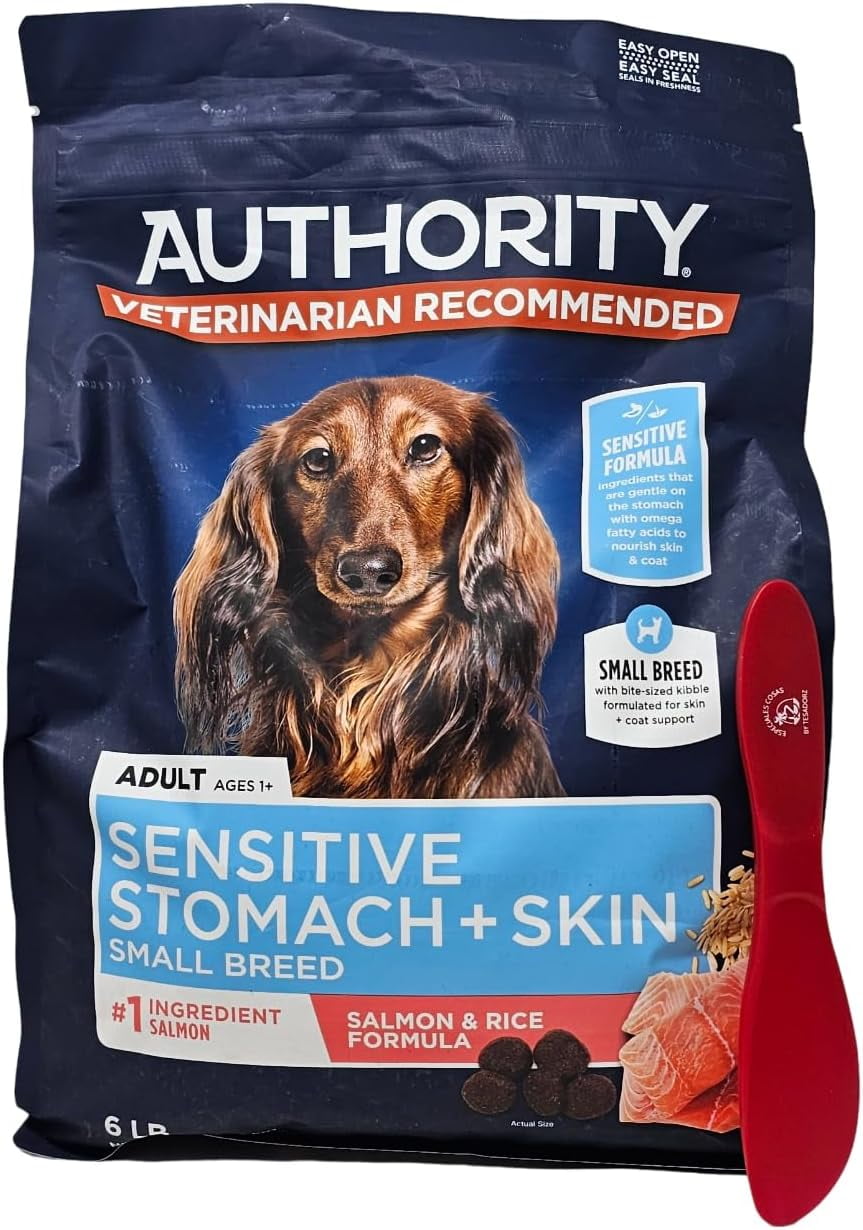 Mixing Spatula and Authority Small Breed Adult Sensitive Stomach and