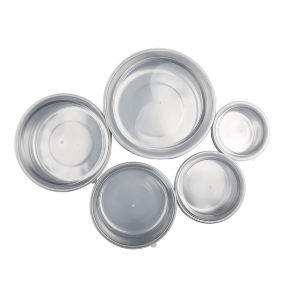 Mixing Stainless Steel For Food Storage Bowls Fresh-Keeping Boxes With 5 Lids Set YIWEI