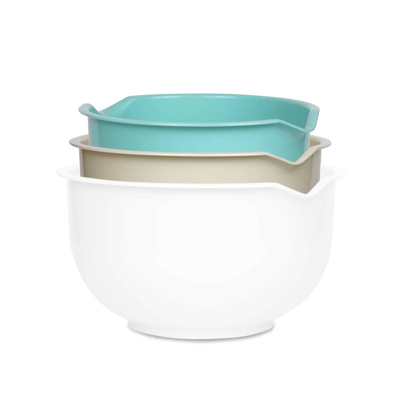Mixing bowl without bpa nesting plastic mixing bowl set, thickened with
