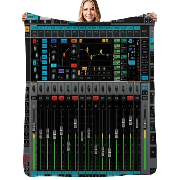 Mixing console Soft Blanket Travel Bedding Throws Flannel Bedspread Sofa Bed Cover