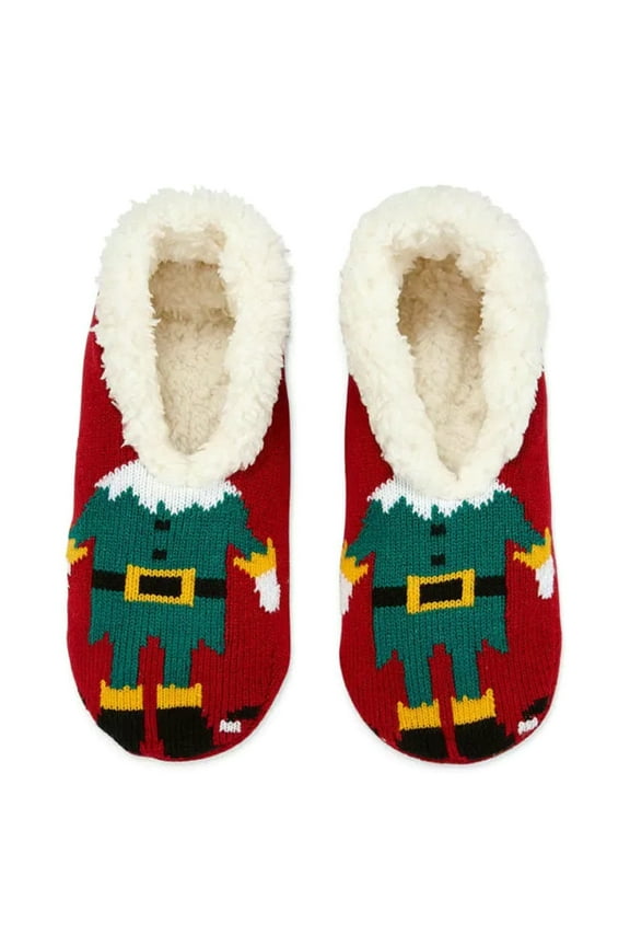 Red Elf Slipper Socks Women's Size: L/XL - Shoe Size: 9-10