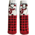 thumbnail image 1 of Mixit Sherpa Lined Non-Skid Women's Socks, Red with Dogs (9/11), 1 of 2