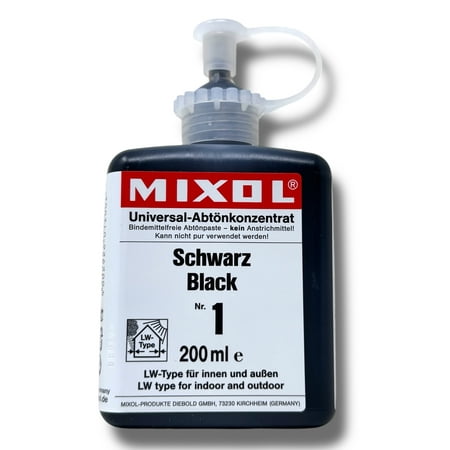 Mixol - A Multipurpose Tinted Base & Universal Colorant ( Black 200ml #1 )