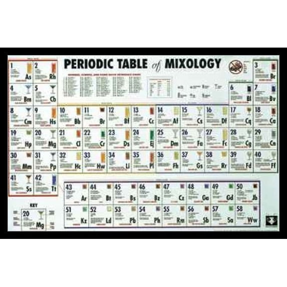 Mixology Laminated & Framed Poster (24 X 36)