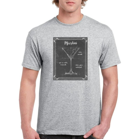 Mixology Martini T-Shirt Men -Ethan Harper Designs, Male 4X-Large