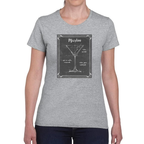 Mixology Martini T-Shirt Women -Ethan Harper Designs, Female XX-Large