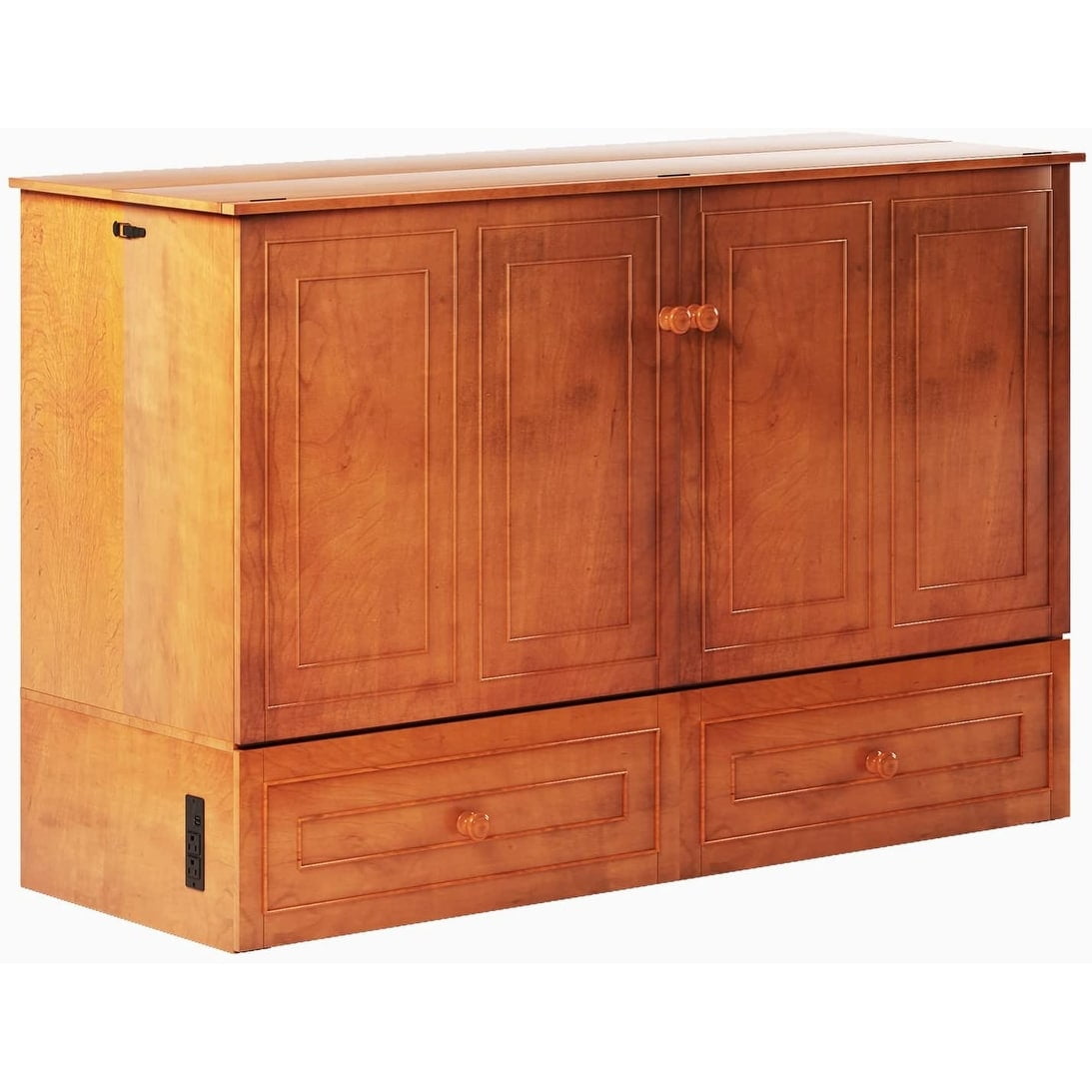 Mixoy Multifunctional Murphy Bed,Cube Chest Bed with Mattress