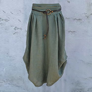 Linen Long Skirt MAXI Sophia - In Stone Green – We the Dreamerz