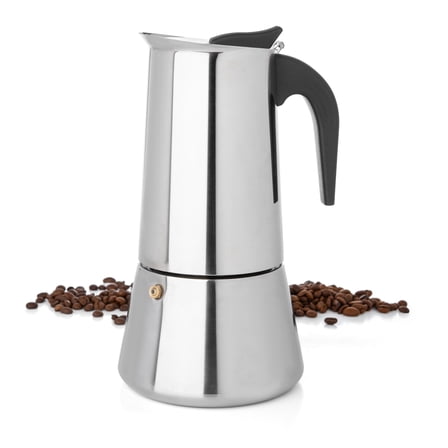 JS Gourmet 6 Cup Aluminum Moka Pot Espresso Coffee Maker with