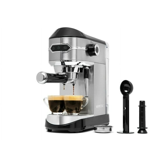 Mixpresso Professional Espresso Machine for Home 15 Bar with Milk Frother Steam Wand, Espresso Maker with Double-Cup Splitter, 1450w Fast Heating Cappuccino & Latte machine 37Oz Water Tank