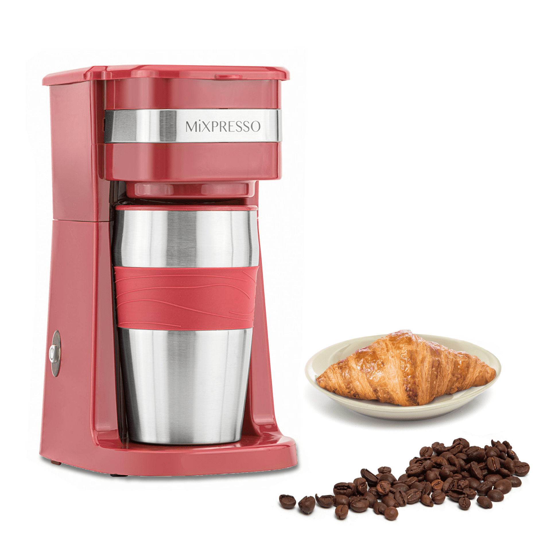 Mixpresso 2-In-1 Single Cup Coffee Maker & 14oz Travel Mug