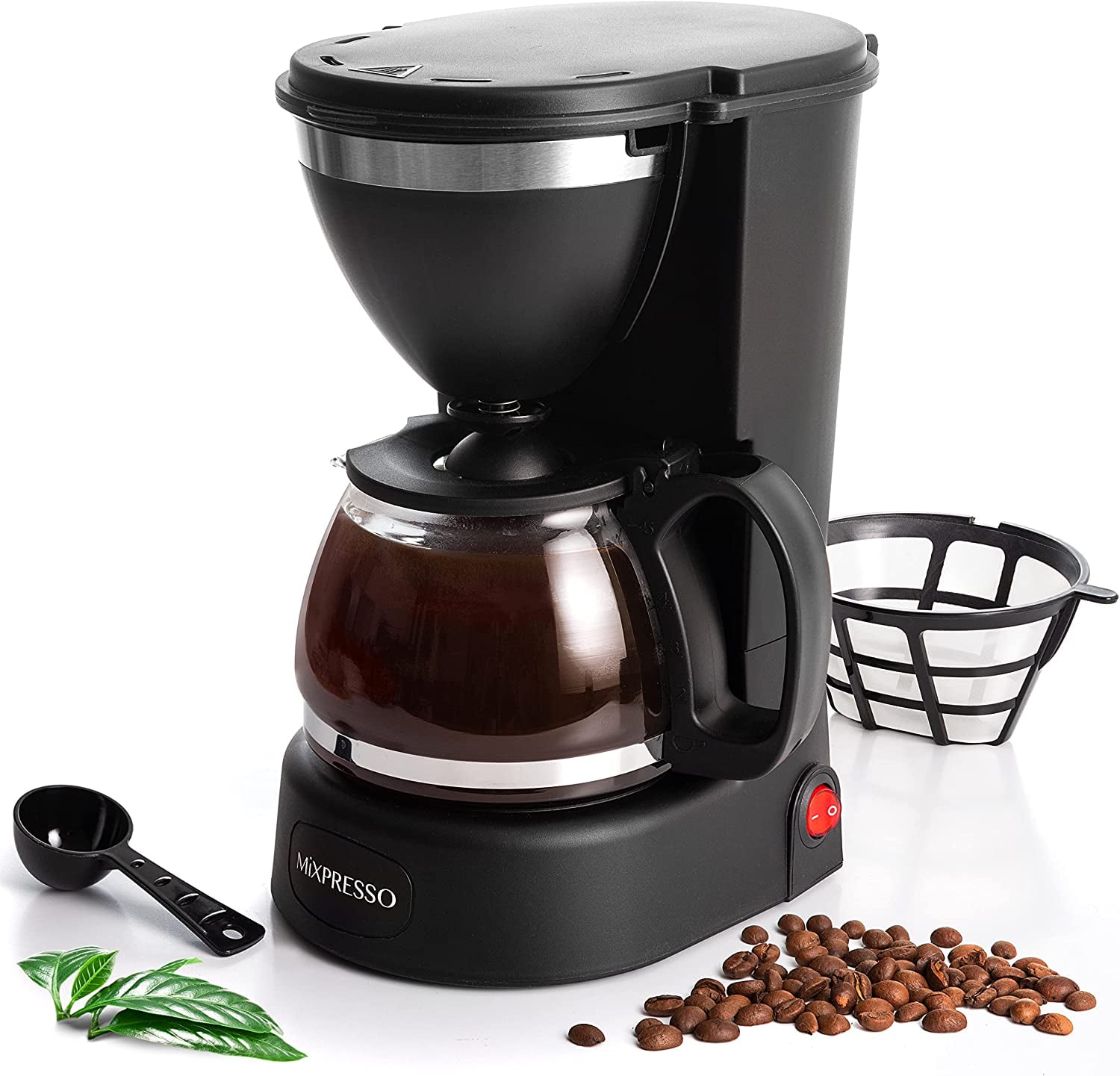 Mixpresso 5Cup Drip Coffee Maker, Electric Coffee Pot Machine