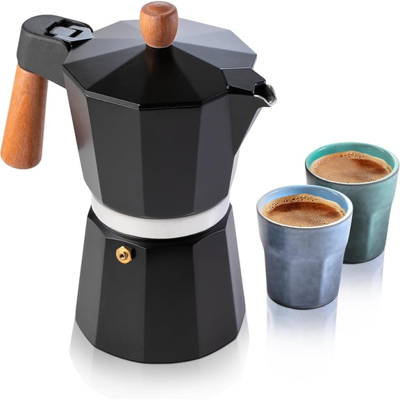 Mixpresso 6 Cup Moka Pot Stovetop Espresso Maker, Italian Cuban Coffee Pot