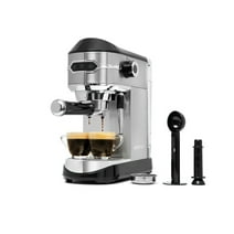 Mixpresso Automatic Espresso Machine with Milk Frother 15-Bar, 37-Oz Coffee Maker, Stainless Steel