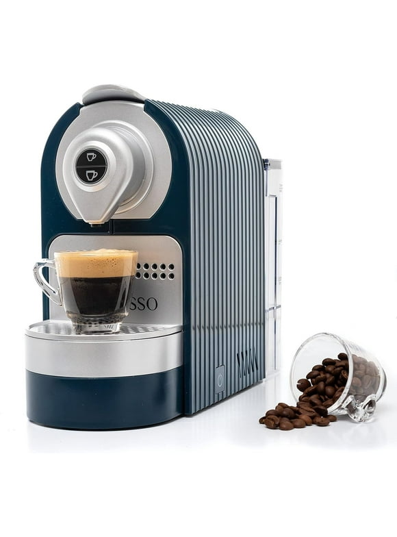 Mixpresso Espresso Machine for Nespresso Capsules Programmable Coffee Maker, 27 Oz Blue