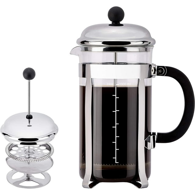 Mixpresso French Press Coffee Maker Tea Brew Maker with 4 Layer