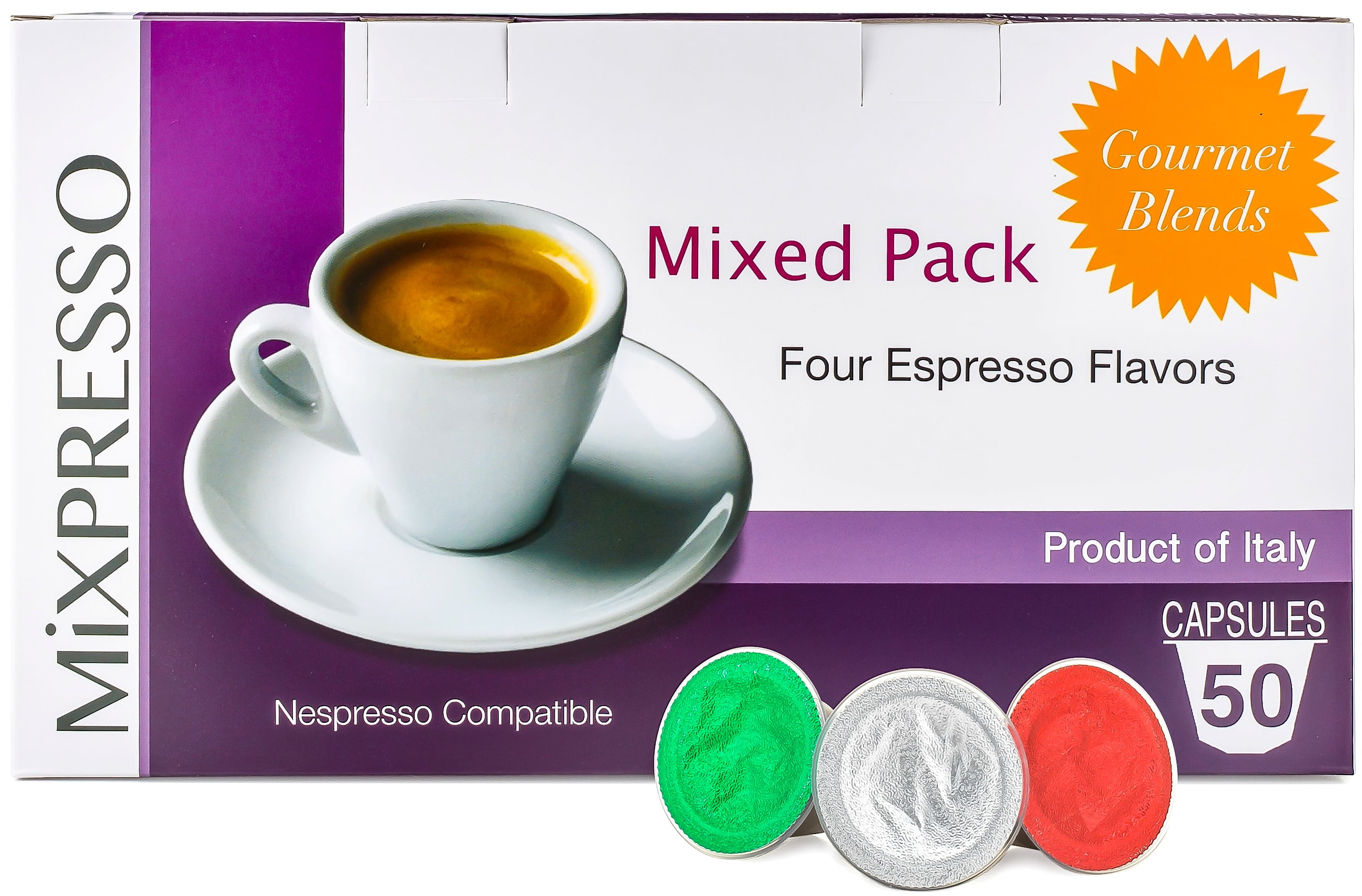 Mixpresso Nespresso Compatible Coffee Capsules Variety Pack, Ricco