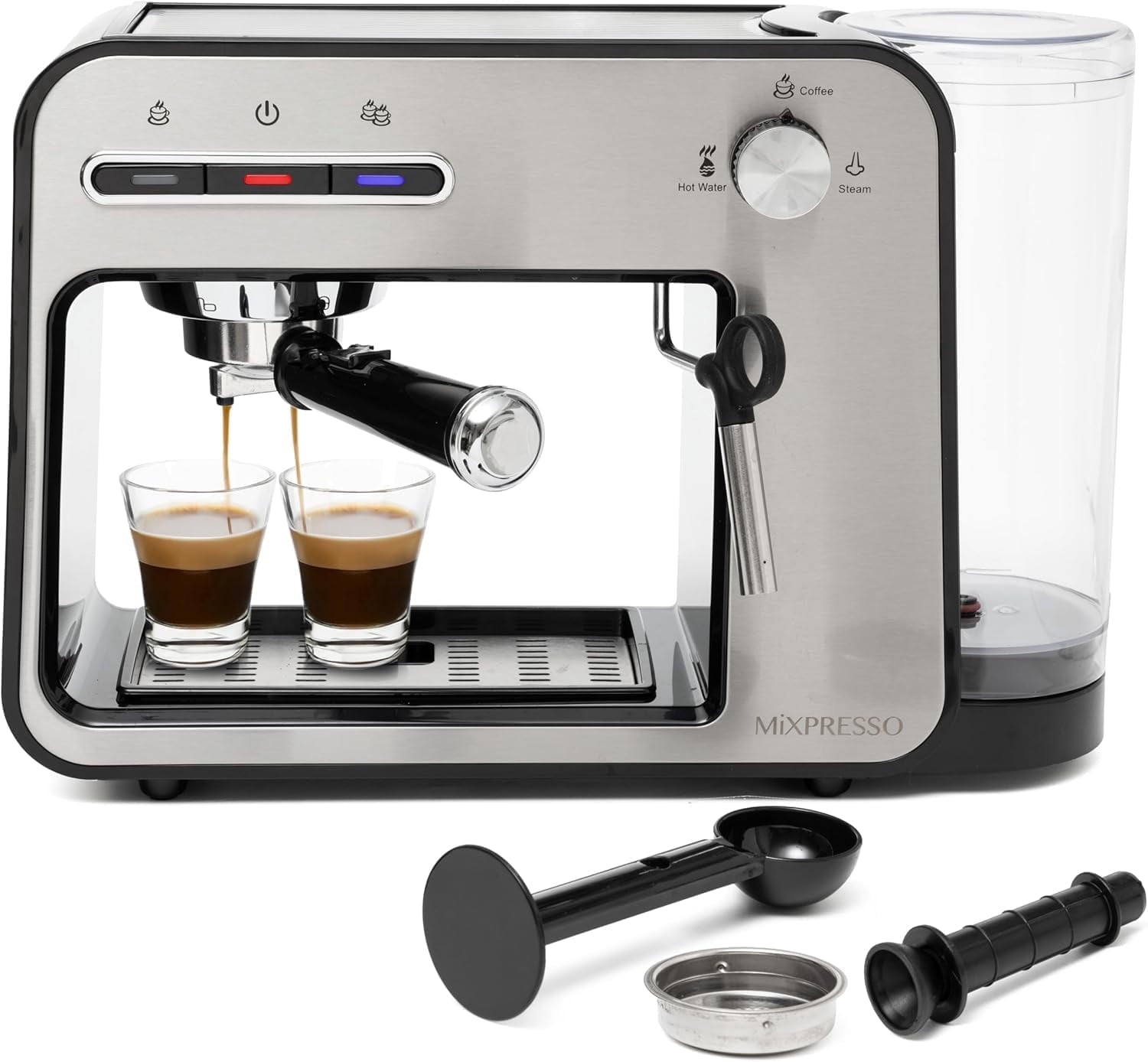 Mixpresso Professional Espresso Machine for Home 15 Bar with Milk ...