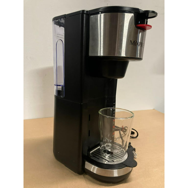 Single Serve Coffee Maker for K Cup & Ground Coffee, 6 to 14 OZ Brew Sizes, Small  Coffee Maker with 30 OZ Water Reservior & Automatic Shut-Off Function,  Adjustable Drip Tray 
