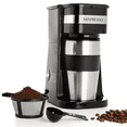 thumbnail image 1 of Mixpresso 1-Cup Drip Coffee Maker, Personal Single Serve Coffee Maker & 14oz Travel Mug, 1 of 10