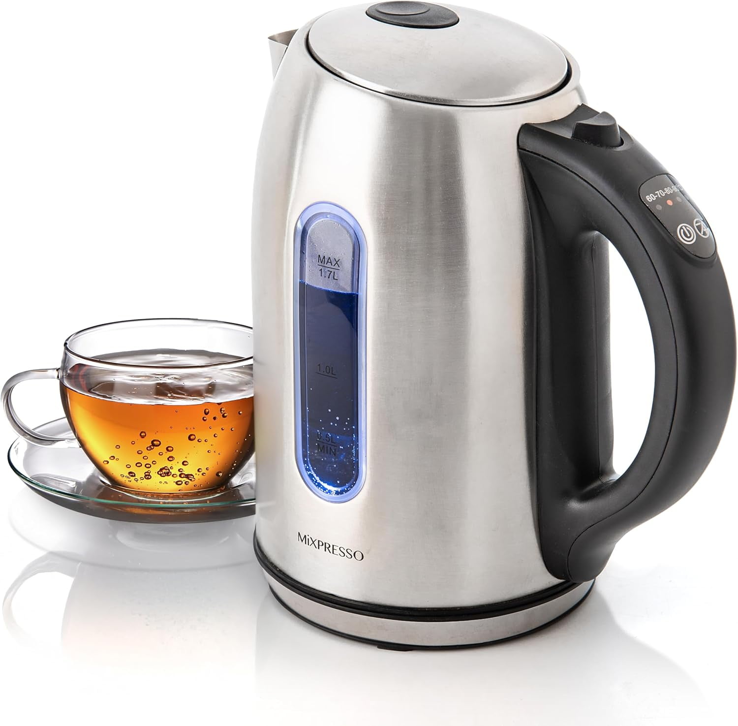 1.7L Stainless Steel Electric Kettle with Temperature Control