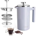 thumbnail image 1 of Mixpresso Stainless Steel French Press Coffee Maker 26Oz 770Ml Double Wall Metal Insulation Coffee Press & Tea Brewer Easy Clean & Easy Press, Strong Quality Coffee Press Light Blue Small French Pre, 1 of 7