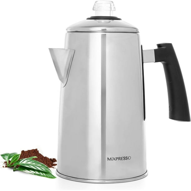 Mixpresso Stainless Steel Stovetop Coffee Maker 12 Cup Percolator Coffee Pot