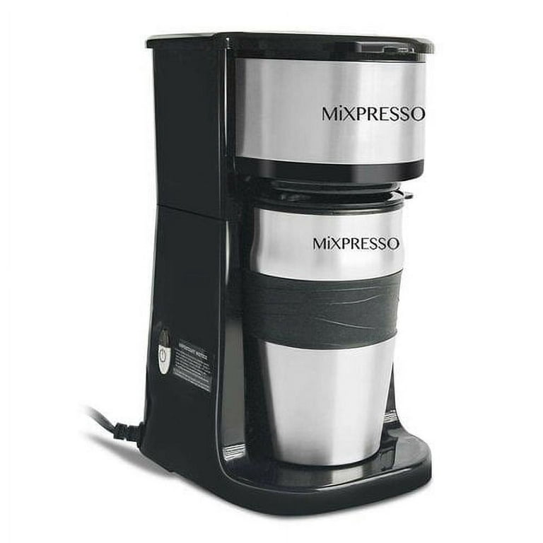 MIXPRESSO Portable 2-In-1 Single Cup Coffee Maker & 14oz Travel