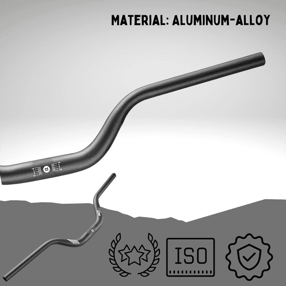 Mixsuper Mountain Bike High Riser Handlebar 31.8mm Length 720mm Rise 90mm Aluminium Alloy MTB Handlebar Black$$Sport & Recreation Other