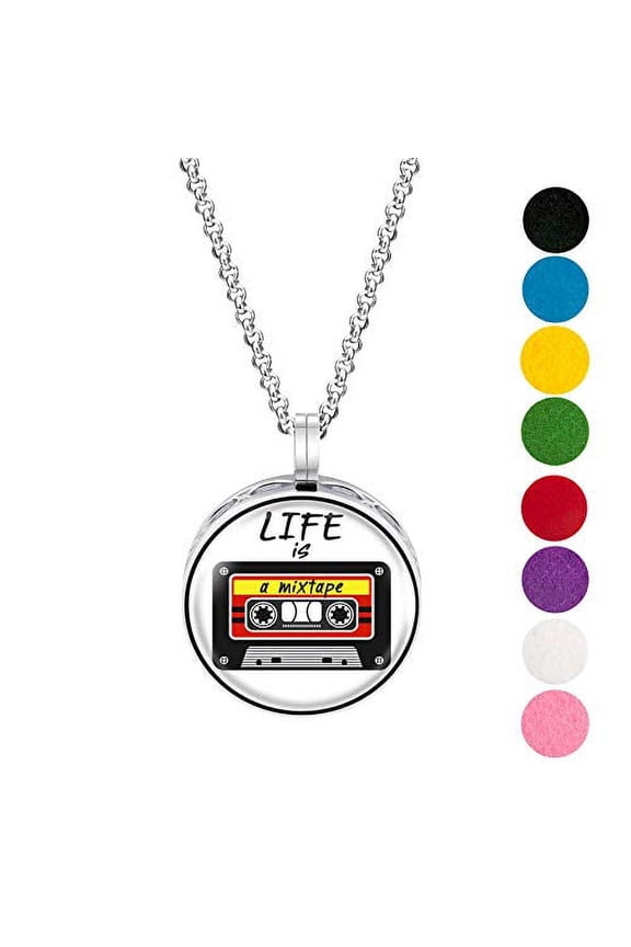 Mixtape Enamel Necklace Diffuser w/ pads and gift box