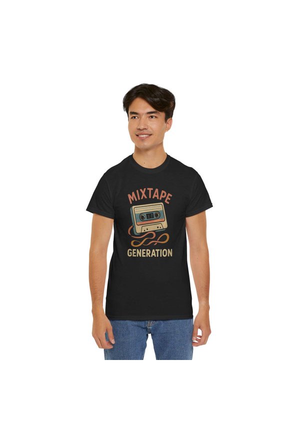 Mixtape Generation Cassette Tape T-Shirt, Retro 80s 90s Music Graphic Tee, Vintage Cassette Nostalgia Shirt, Old School Music Lover Unisex Tee