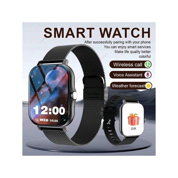 MixtataDi Smart Watch,Multifunctional Sports Smartwatch, Wireless Calls/Wireless Music, Message Notification,Customizable Watch Faces, Multiple Sports Modes, Compatible With Android & IOS,Unisexo