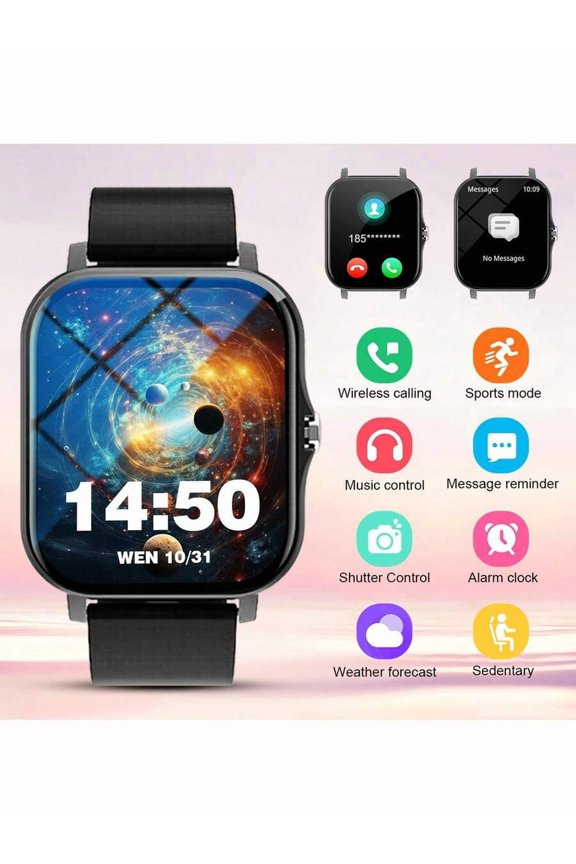 MixtataDi Smart Watch,Multifunctional Sports Smartwatch, Wireless Calls/Wireless Music, Message Notification,Customizable Watch Faces, Multiple Sports Modes, Compatible With Android,Unisexo