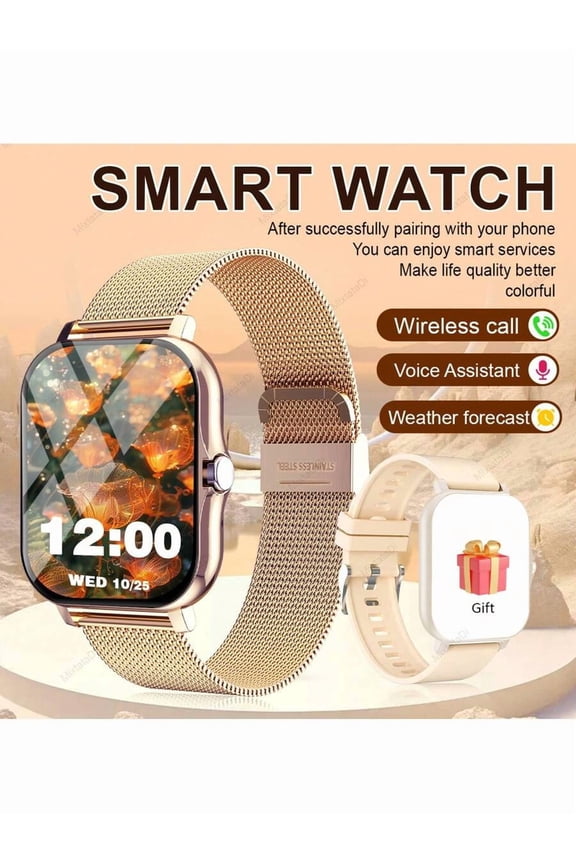 MixtataDi Smart Watch,Multifunctional Sports Smartwatch, Wireless Calls/Wireless Music, Message Notification,Customizable Watch Faces, Multiple Sports Modes, Compatible With Android,Unisexo