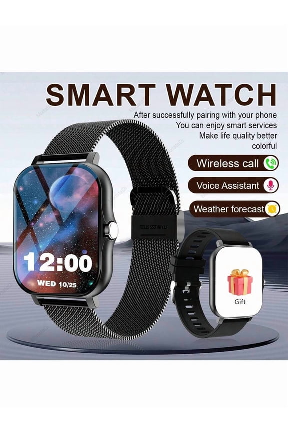 MixtataDi Smart Watch,Multifunctional Sports Smartwatch, Wireless Calls/Wireless Music, Message Notification,Customizable Watch Faces, Multiple Sports Modes, Compatible With Android & IOS,Unisexo