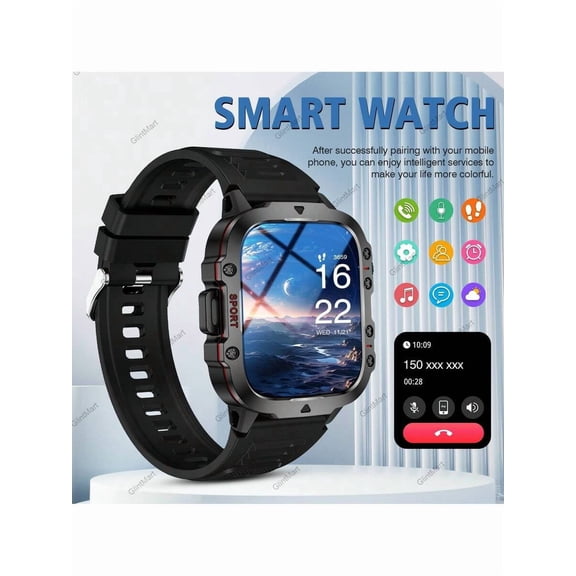 MixtataDi Smart Watch,Wireless Calling /Dial, Various APP Reminders,Suitable For Men And Women,Sports Watches,Information Reminder,For IOS/Andriod